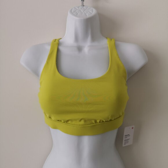 NWT LULULEMON YLSR Yellow LTWT Luxtreme Fabric B/C Cup All Sport Energy Bra 6 - Picture 2 of 7